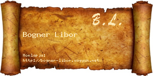 Bogner Libor névjegykártya
